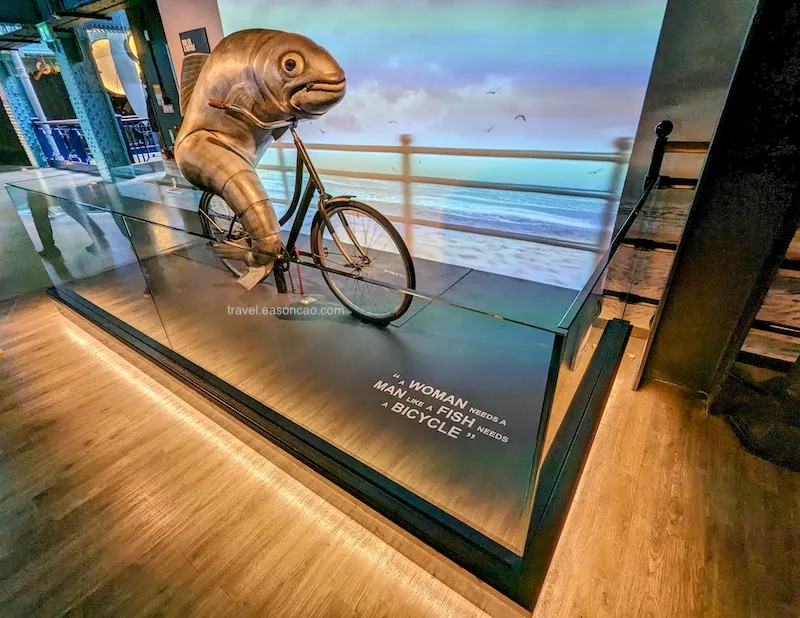 A woman needs a man like a fish needs a bicycle